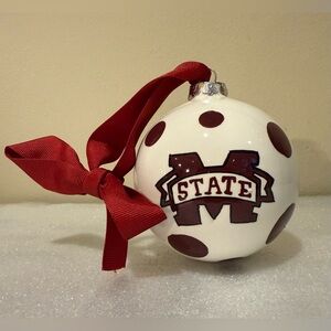 Mississippi State Bulldogs Ceramic Ornament T Cabells Too
